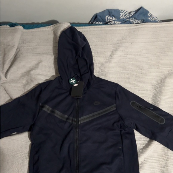 TECH FLEECE TOP DARK NAVY - Picture 1 of 3